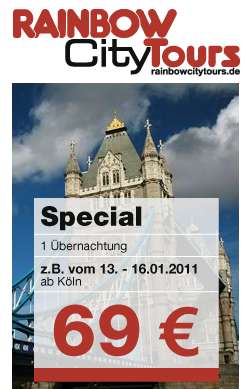 Rainbow Tours Gutschein